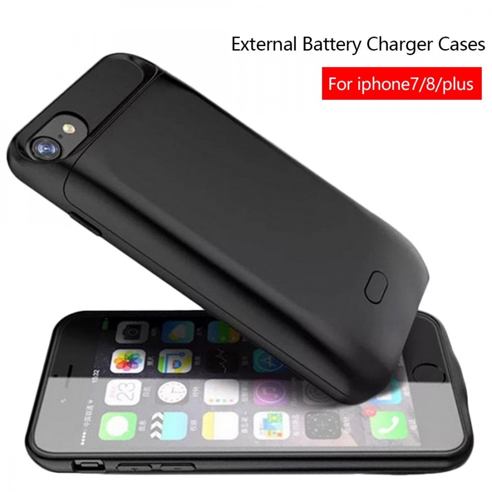 New 5000/7200mAh Smart Magnetic Back TPU Bumper External Power Bank Pack Battery Charger Case Cover For iPhone 6 6s 7 8 Plus