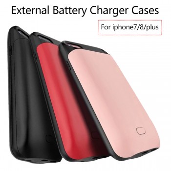 New 5000/7200mAh Smart Magnetic Back TPU Bumper External Power Bank Pack Battery Charger Case Cover For iPhone 6 6s 7 8 Plus