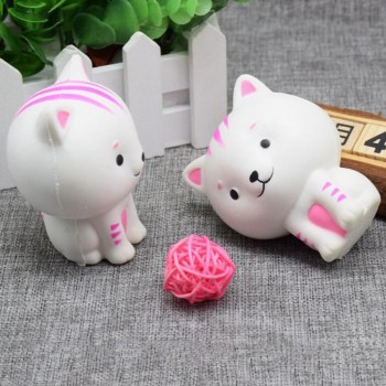 Cute Simulation Cartoon Cat Squishy Slow Rising Simulation Squeeze Decompression Kawaii Squish Toy Stress Reliever Phone Strap