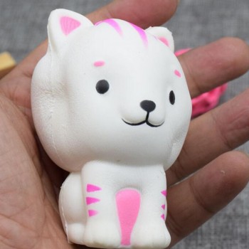 Cute Simulation Cartoon Cat Squishy Slow Rising Simulation Squeeze Decompression Kawaii Squish Toy Stress Reliever Phone Strap
