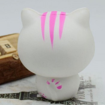 Cute Simulation Cartoon Cat Squishy Slow Rising Simulation Squeeze Decompression Kawaii Squish Toy Stress Reliever Phone Strap
