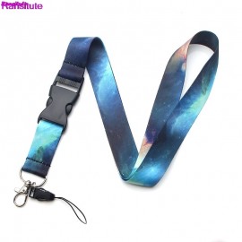 Ransitute starry sky mobile phone strap neck lanyard key ID card mobile phone USB bracket lanyard ribbon