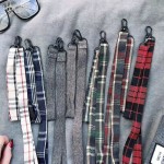Phone Lanyard Rope Wrist Neck Strap Long Short British Lattice Key Case Breast Plate ID Card USB Badge Rotary Lariat