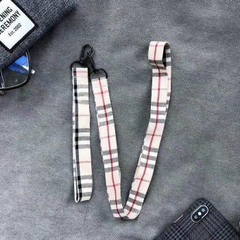 Phone Lanyard Rope Wrist Neck Strap Long Short British Lattice Key Case Breast Plate ID Card USB Badge Rotary Lariat