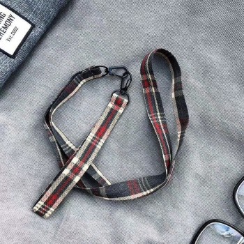 Phone Lanyard Rope Wrist Neck Strap Long Short British Lattice Key Case Breast Plate ID Card USB Badge Rotary Lariat