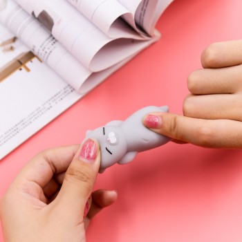 4pcs/lot Kawaii Squishy Cute Mini Pregnant Rolling Lazy Cats Toy Soft Hand Pinch Squeeze Stress Relief Phone Strap Kid Gifts