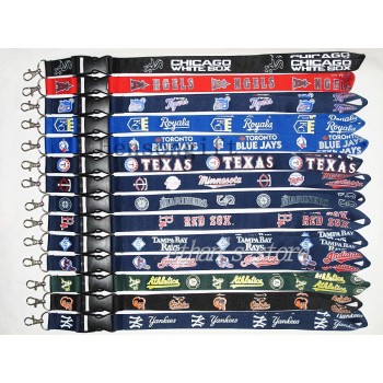 Hensongift Baseball  Keychains Lanyard Badge Holders MLB Mobile Phone Neck Straps