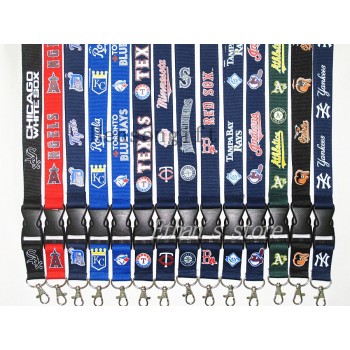 Hensongift Baseball  Keychains Lanyard Badge Holders MLB Mobile Phone Neck Straps