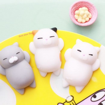 Lovely Soft Cat Squishy Healing Squeeze Fun Kid Toy Gift Stress Reliever Decor Mobile Phone Straps