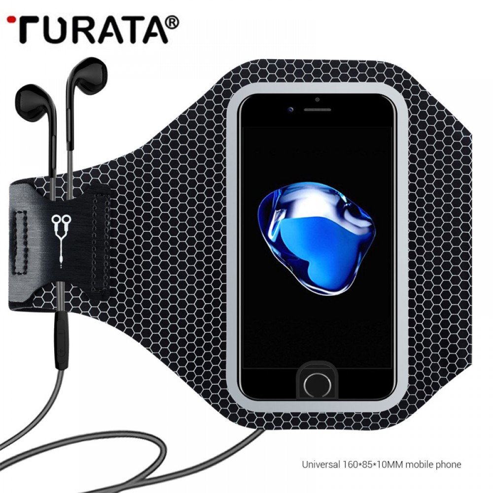 Turata Universal Sport Running Arm Band For iPhone 5 5S SE 6 6S 7 Plus Reflective Mobile Phone Holder Pouch Wallet Case T30