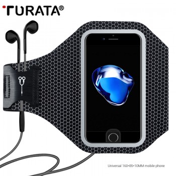 Turata Universal Sport Running Arm Band For iPhone 5 5S SE 6 6S 7 Plus Reflective Mobile Phone Holder Pouch Wallet Case T30