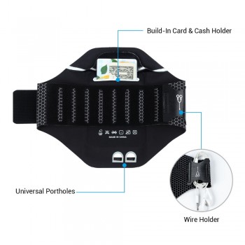 Turata Universal Sport Running Arm Band For iPhone 5 5S SE 6 6S 7 Plus Reflective Mobile Phone Holder Pouch Wallet Case T30
