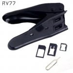 Hot Sell New High Quality 2 in 1 multi-function stainless steel SIM card cutter for SIM/Micro/Nano card Smart Phone Accessory