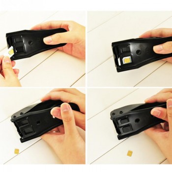 Hot Sell New High Quality 2 in 1 multi-function stainless steel SIM card cutter for SIM/Micro/Nano card Smart Phone Accessory