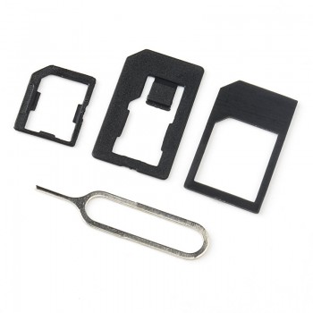 Micro Nano SIM Card Adapter Connector Kit For iPhone 6 7 plus 5S Xiaomi Redmi Note 4 Pro 3S 3 Mi5 All Phone Standard SIM Holder