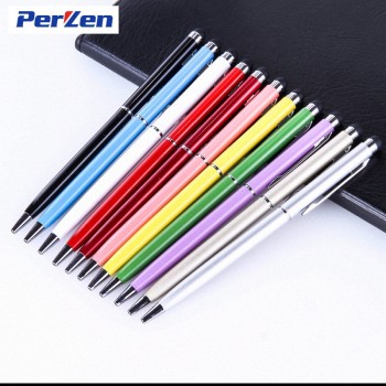 Hot!10pcs/Pack Universal 2 in 1 Touch Screen Stylus Pens for iPad iPhone Samsung Tablet / All Mobile Phones /Tablet PC + Zip Bag