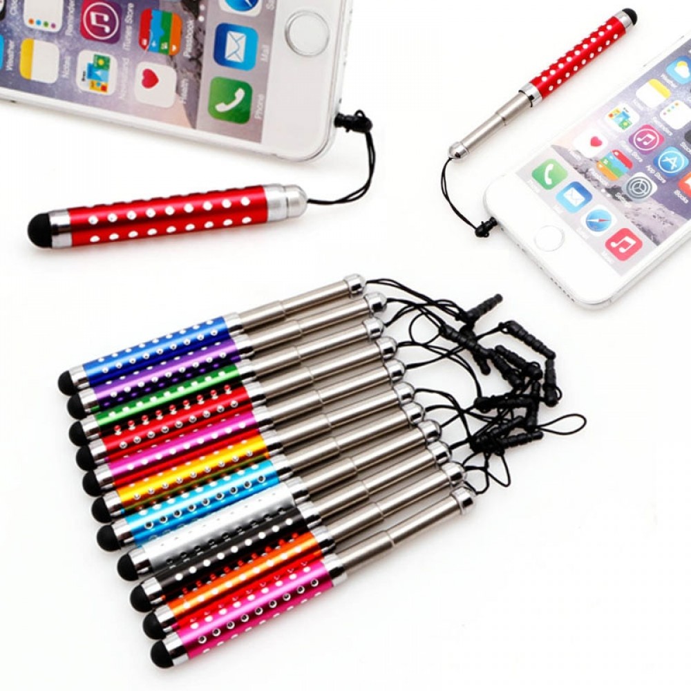 Retractable Capacitive Diamond Stylus Touch Screen Pen For iPhone iPad Tablet PC