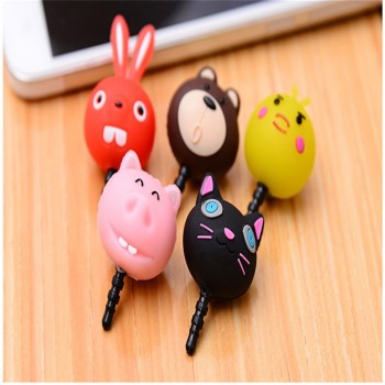 CatXaa Headphone 3.5mm Port Dust Plug Cute Animal Cat Pig Rabbit Bear Chicken Headset Music Stopper Mobile Phone 3.5 Jack Decor