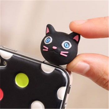 CatXaa Headphone 3.5mm Port Dust Plug Cute Animal Cat Pig Rabbit Bear Chicken Headset Music Stopper Mobile Phone 3.5 Jack Decor