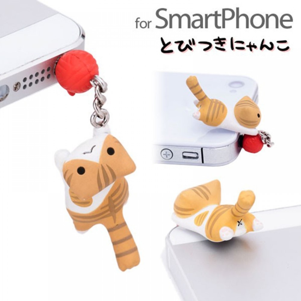 free shipping kpop kawaii original quality Chis cat headset Anti dust plug for cell phone cute anime ear jack earphone cap