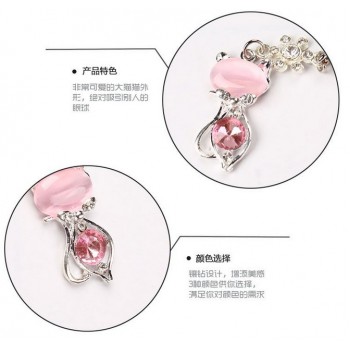Rhinestone Cat Anti-dust Headphones Dustproof Plug For Iphone For Samsung And Universal Mobile Phone Earphone 3.5mm Dust Plug