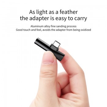 Baseus Usb C to 3.5mm Aux Jack Audio Earphone Adapter Type-C Charging Adapter Mobile Phone Audio splitter For Huawei Xiaomi Oppo