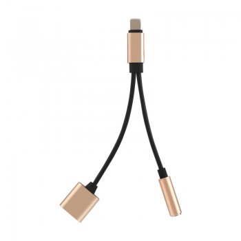 adapter charger audio cable 2 in 1 charge to 3.5 mm jack headphone aux converter For apple Iphone 7 8 Plus X 10