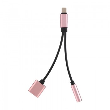 adapter charger audio cable 2 in 1 charge to 3.5 mm jack headphone aux converter For apple Iphone 7 8 Plus X 10