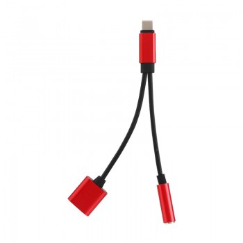 adapter charger audio cable 2 in 1 charge to 3.5 mm jack headphone aux converter For apple Iphone 7 8 Plus X 10