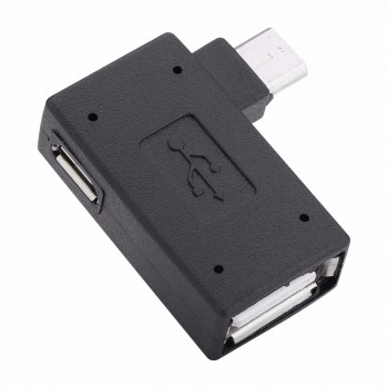 2Pcs/set Micro Adapter USB 2.0 Female to Male Micro OTG Power Supply 2018 Port 90 Degree Left 90 Right Angled USB OTG Adapters