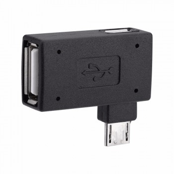 2Pcs/set Micro Adapter USB 2.0 Female to Male Micro OTG Power Supply 2018 Port 90 Degree Left 90 Right Angled USB OTG Adapters