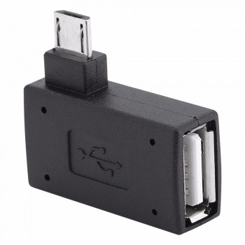 2Pcs/set Micro Adapter USB 2.0 Female to Male Micro OTG Power Supply 2018 Port 90 Degree Left 90 Right Angled USB OTG Adapters
