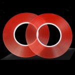 2 x Red Acrylic Adhesive Double Side Clear Tape Strong Sticky For Samsung iPhone All Cell Phone LCD Glass Repair No Tracy 5M