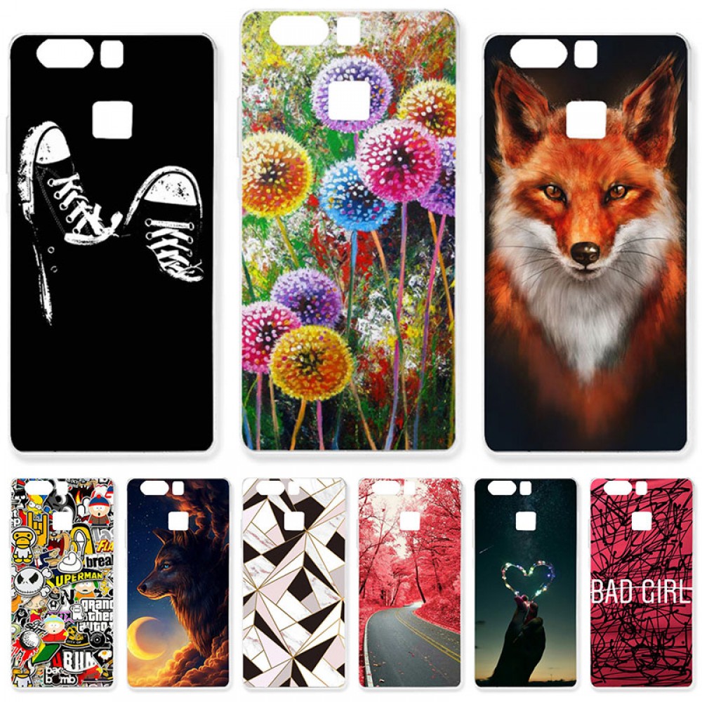 TAOYUNXI Silicone Case For Huawei P9 Cases For Huawei P9 EVA-L09 EVA-L19 EVA-L29 5.2 inch Flexible DIY Painted Soft TPU Covers