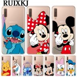 RUIXKJ For Samsung Galaxy A7 2018 6.0 Case A750 Mickey Minnie Soft Silicone Back Cover For Samsung A7 2018 SM-A750 Phone Cases