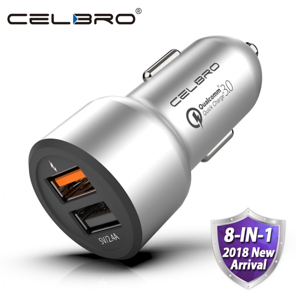 Car Charger Quick Charge 3.0 Dual USB Car-Charger for Mobile Phone Qualcomm QC 3.0 Fast Car Charging USB Charger Adapter MTK FCP