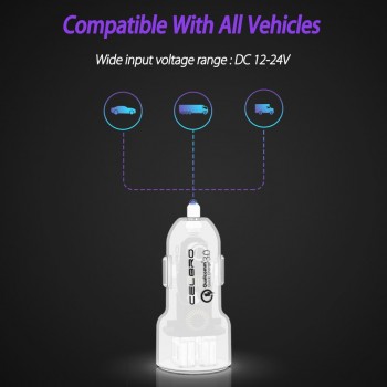 Car Charger Quick Charge 3.0 Dual USB Car-Charger for Mobile Phone Qualcomm QC 3.0 Fast Car Charging USB Charger Adapter MTK FCP