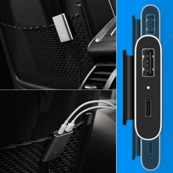 Original Xiaomi Car Charger QC3.0 Fast Version Extended Accessory USB-A USB-C Dual Port Output Smart