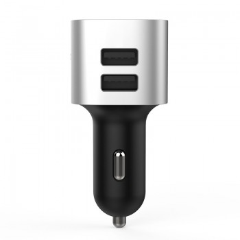 Rock Bluetooth Hifi fm transmitteramp; Dual USB Port Car Phone Charger ,2 in1 car charger 5V 4.8 A Max  Universal Car Phone Charger