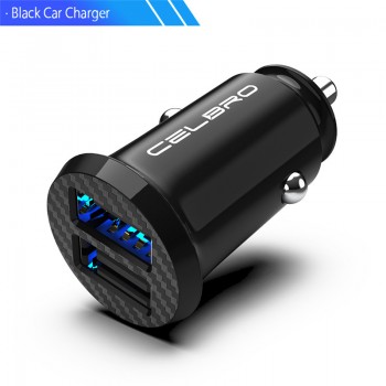 Upgrade Mini USB Car Charger Adapter 15W Car USB Charger for Mobile Phone Apple iPhone Car Charging Dual USB Auto Charger 2 Port