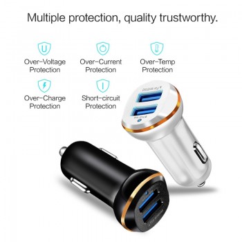 2 USB Car Charger Output 3.1A max Fast Charging Power Charger Adapter For Samsung Xiaomi Huawei mobile phones car-charger