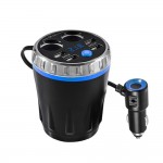 Powstro Car Charging Cup 4 USB Port 5V 2.1A Intelligent Charging LED Digital Display Power Adapter Car Phone Charger for phone