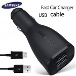 Samsung Original Fast Charger For Galaxy S7 S6 Edge Note 4 5 Car Charger 9V1.67A/5V2A Universal Adaptive Travel Quick Charging