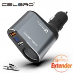 Car Cigarette Lighter Charger Adapter Quick Charge QC 3.0 Car Charger for Mobile Phone Auto Car USB Charger Extension with Fuse