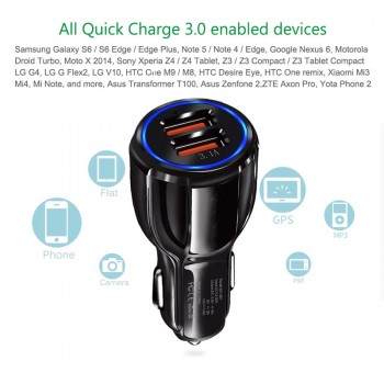 For Samsung galaxy S8 S9 A9 Star A8 2018 Short Type C usb wire QC 3.0 Fast Car charger adapter For Xiaomi Mi a2 6 Mi8 Honor 9 10