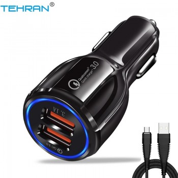 Car Charger Dual USB Quick Charge 3.0 2.0 for iPhone X 8 QC 3.0 Car-Charger for Samsung Galaxy S9 Huawei Phone Charger Adapter