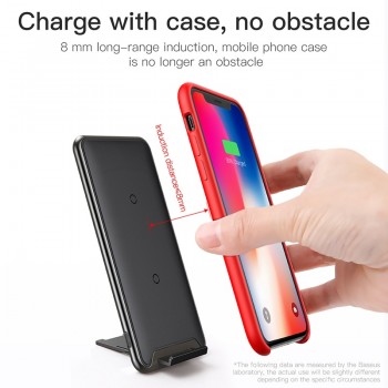 Baseus Qi Wireless Charger For iPhone Xs Max XR Samsung S9 Note 9 Xiaomi Desktop Wireless Charger Wireless Charging Pad Station