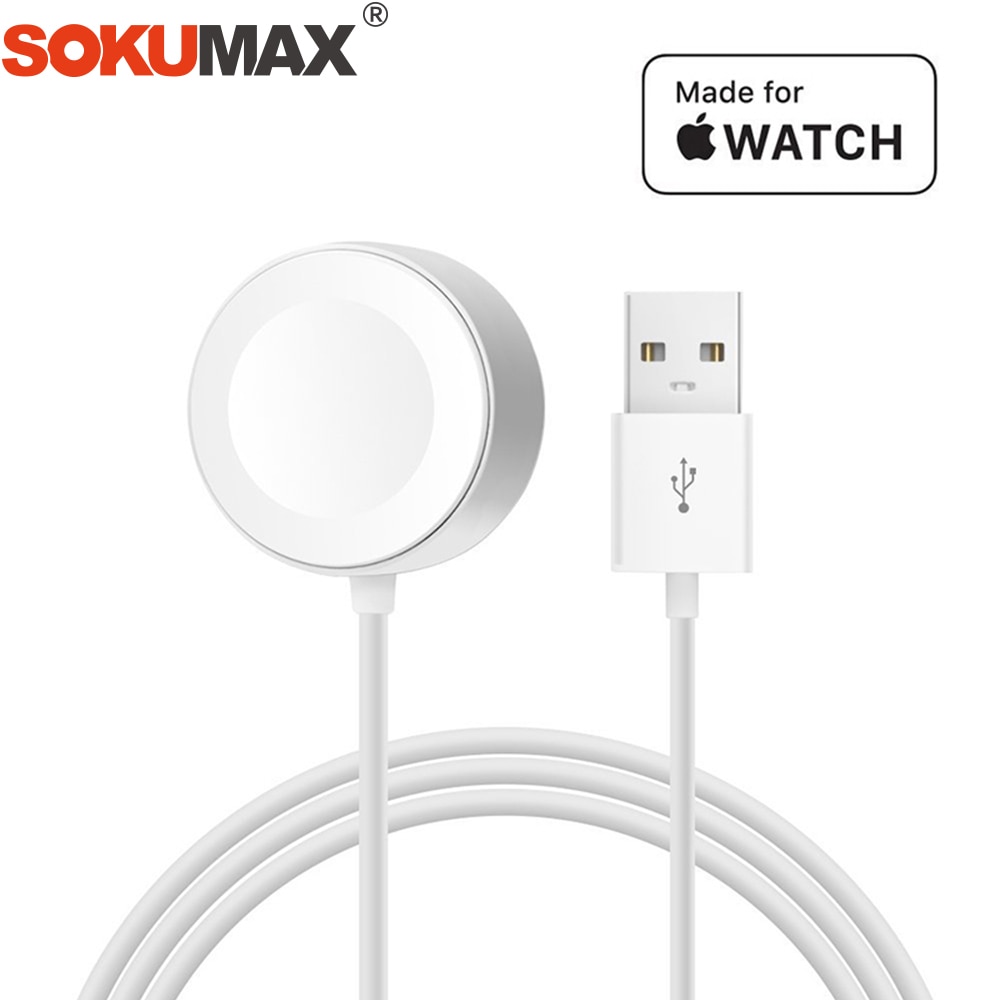SOKUMAX Original Magnetic Fast Wireless Charger Adapter Cable for Apple Watch for i-Watch Series 1/2/3 38/42mm
