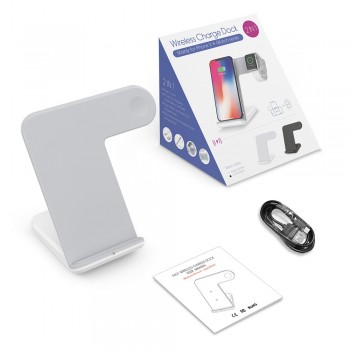 DCAE 2 in 1 Wireless Charger for apple i watch 1 2 3 4 Type C Fast Wireless Charging for iphone XS MAX XR X 8 Plus Samsung S9 S8