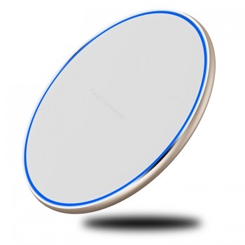 Alloy Ultra Slim 15W Fast Wireless Charger for Xiaomi Mi Mix 2s Samsung Galaxy S9 S8 S7 Plus Note 8 9 Qi Induction Charging Pad